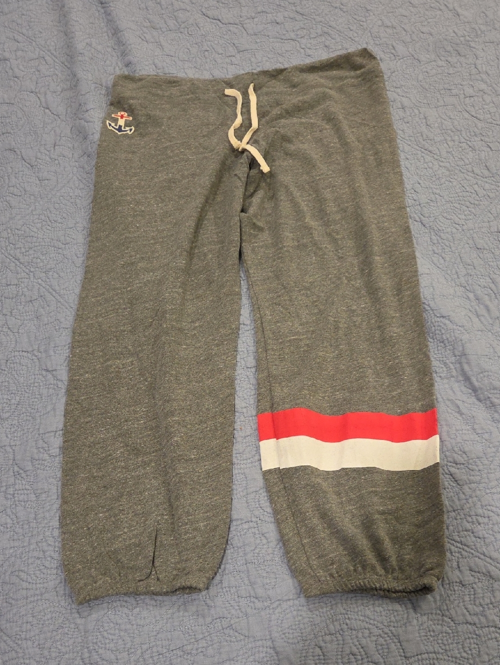 Sundry Gray Joggers with Red & White Leg Stripe Size 3 (L), New With Tags!